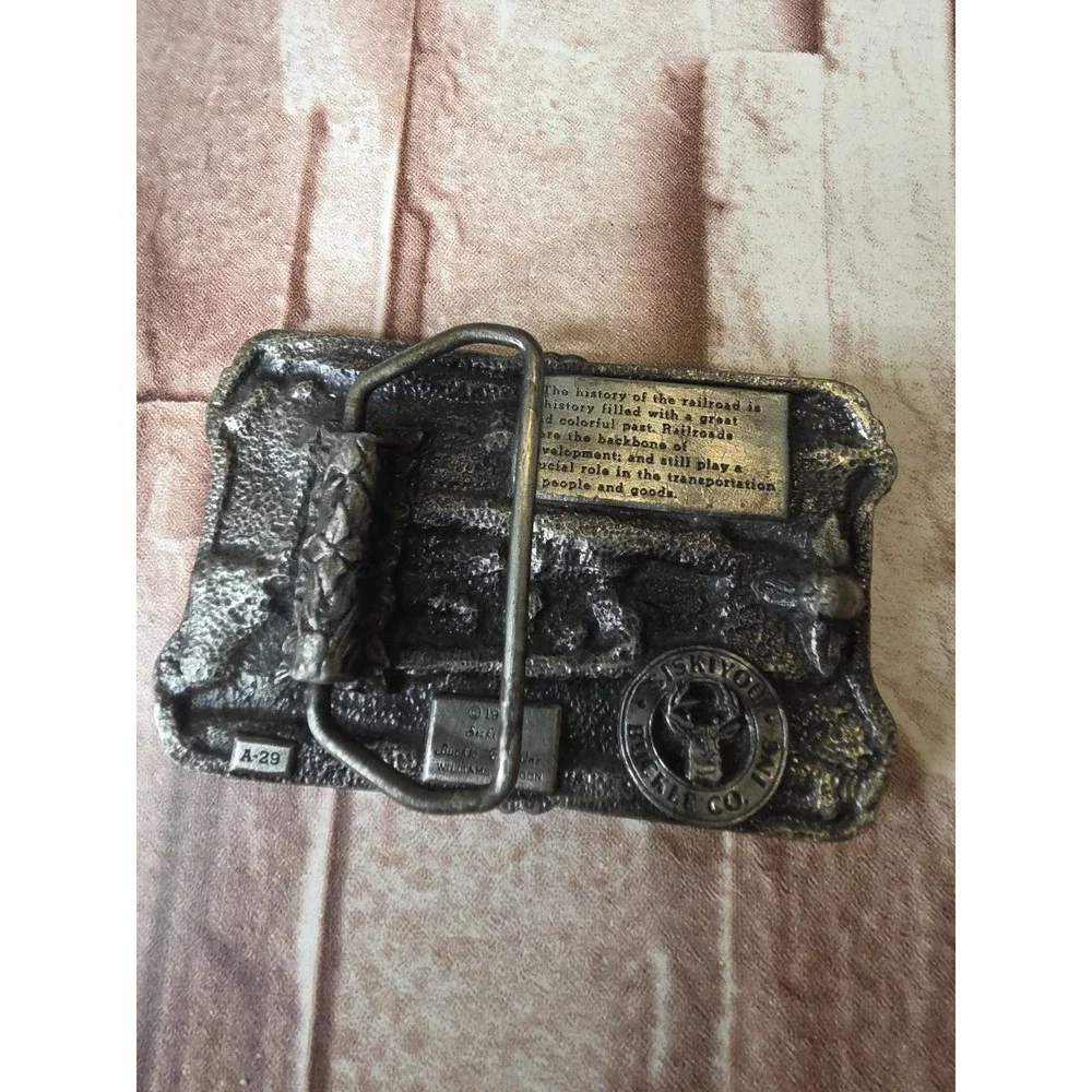 1984‎ Siskiyou Railroad History commemorative, Pewter belt buckle,